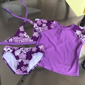 3 piece Floral Bathing Suit